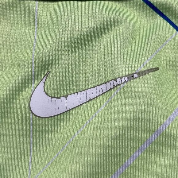 Nike Dri-Fit Geometric Triangles Racerback Sports Bra Neon Yellow Small - Picture 5 of 5